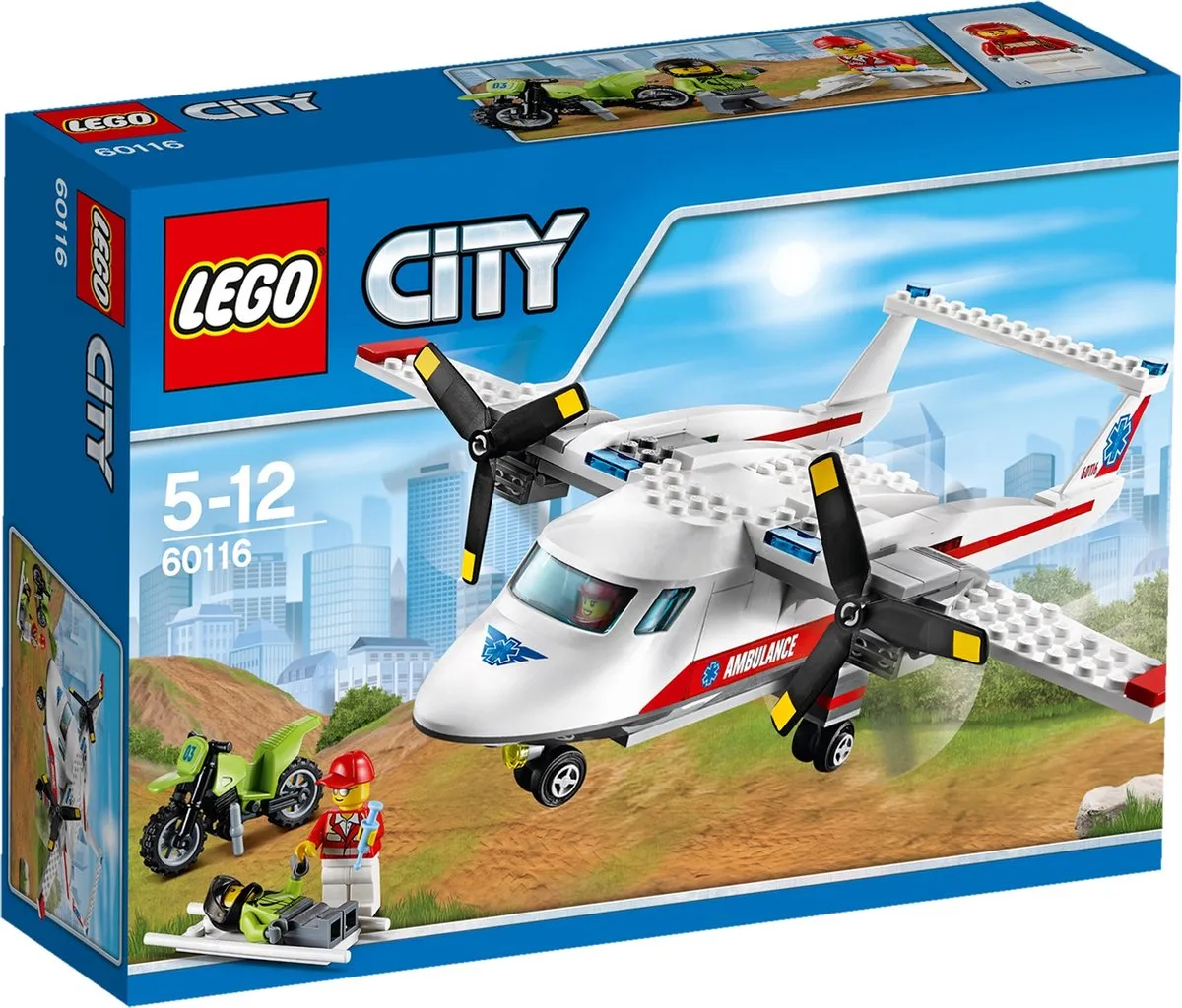 LEGO City Ambulancevliegtuig 60116 - 183 Stukken