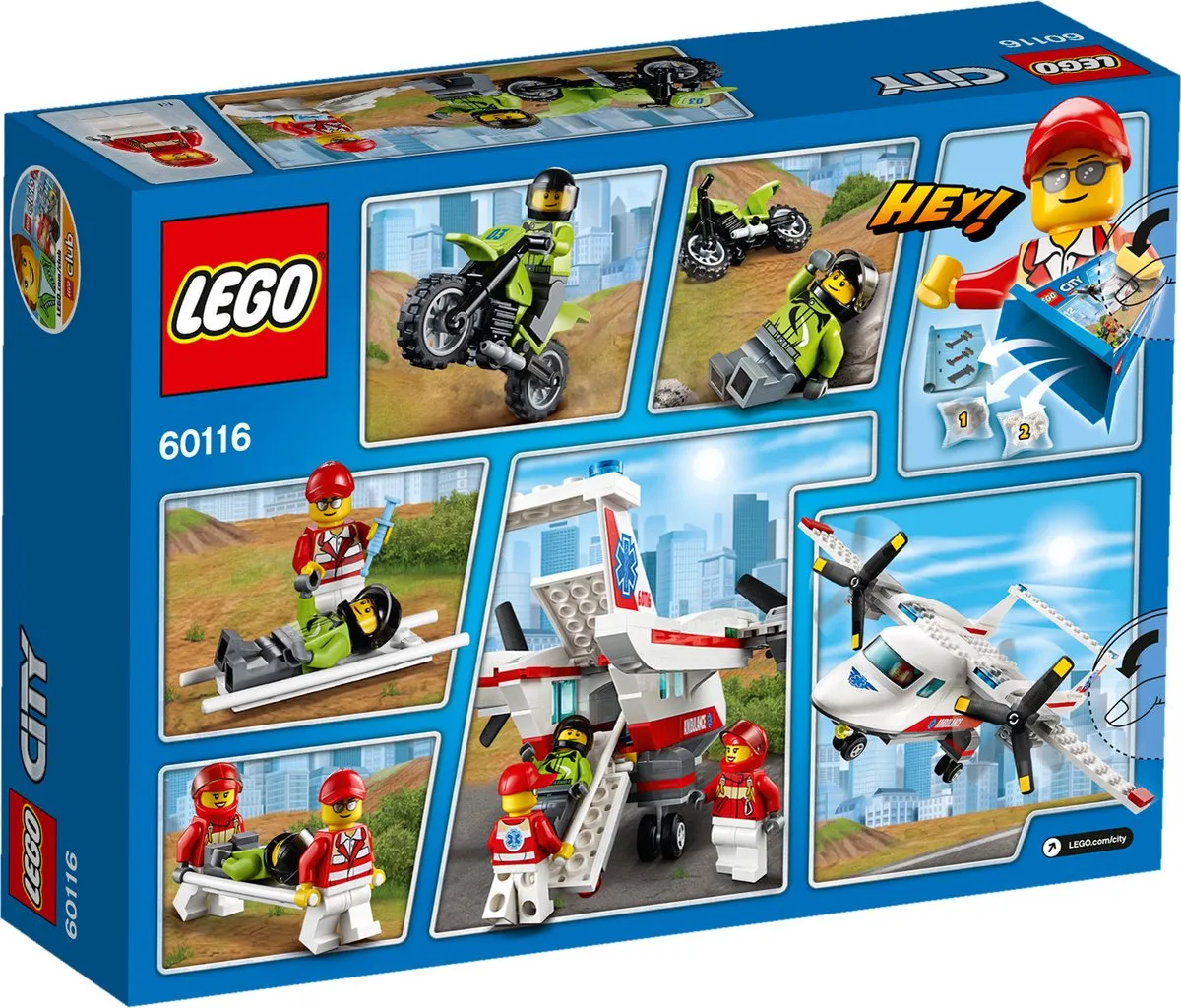 LEGO City Ambulancevliegtuig 60116 - 183 Stukken