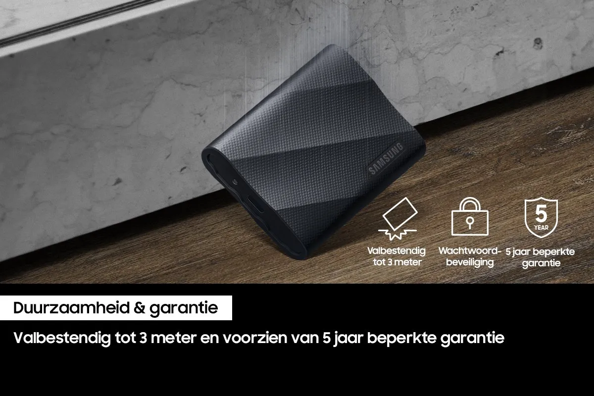 Samsung Portable T9 MU-PG4T0B/EU Externe SSD 4TB - Zwart