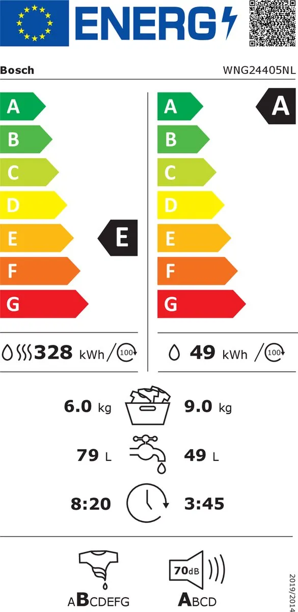 Bosch WNG24405NL - Serie 6 - Was-droogcombinatie