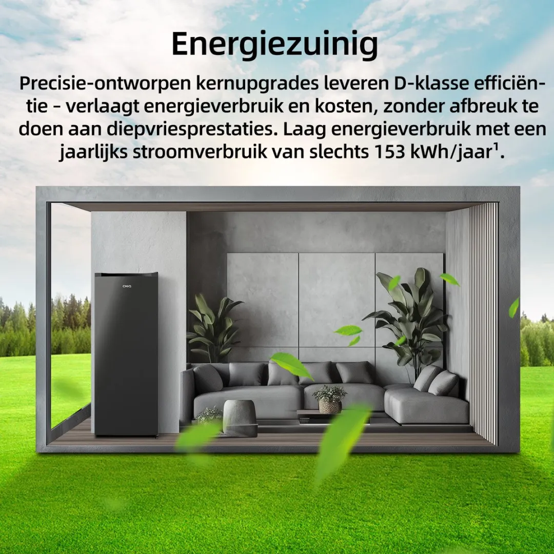 CHiQ CSD208D4D Vrijstaande Vriezer 177L - Zwart