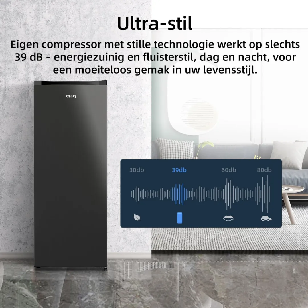 CHiQ CSD208D4D Vrijstaande Vriezer 177L - Zwart - afbeelding 6 van 6