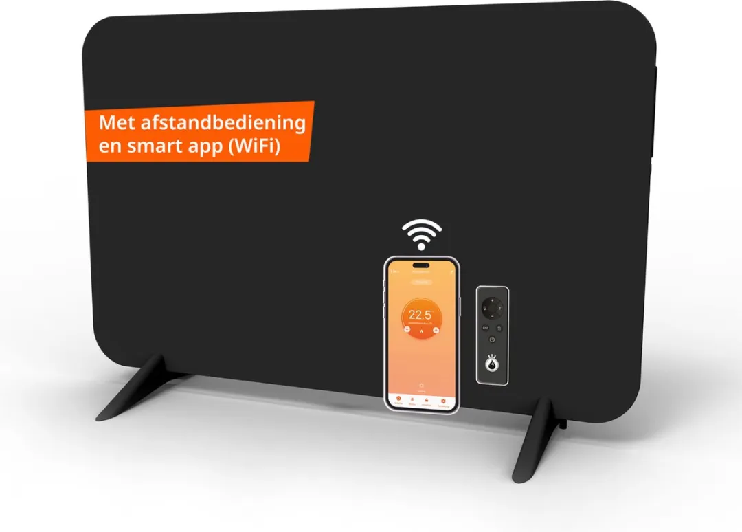 Könighaus Smart Dual Infraroodverwarming 450W - Zwart