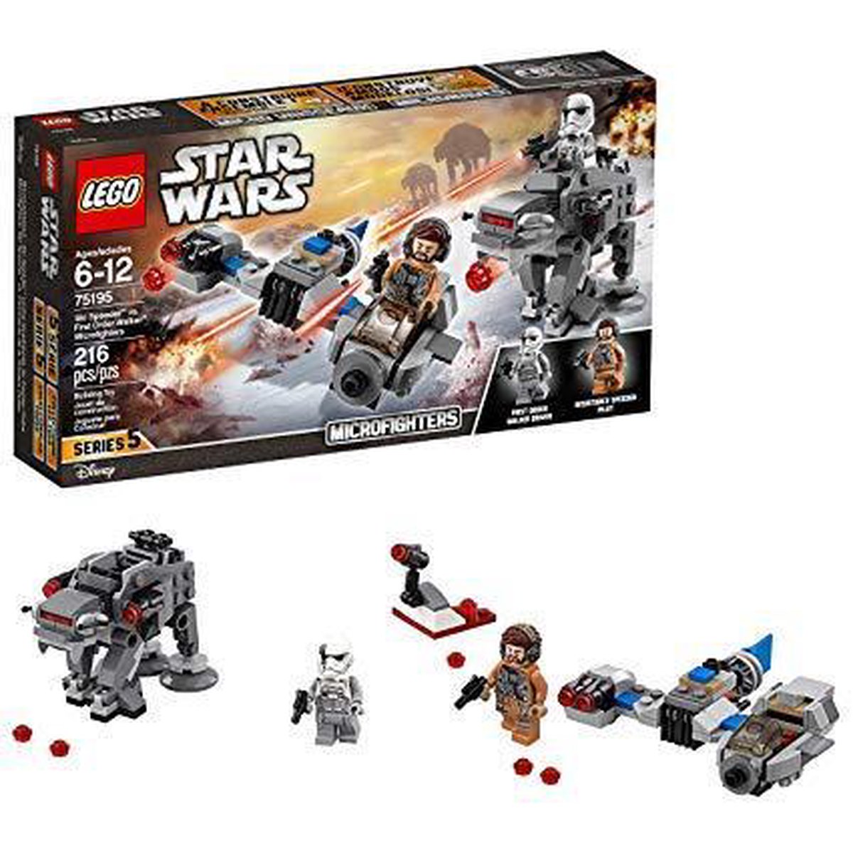 LEGO Star Wars Ski Speeder vs. First Order Walker Microfighters - 75195