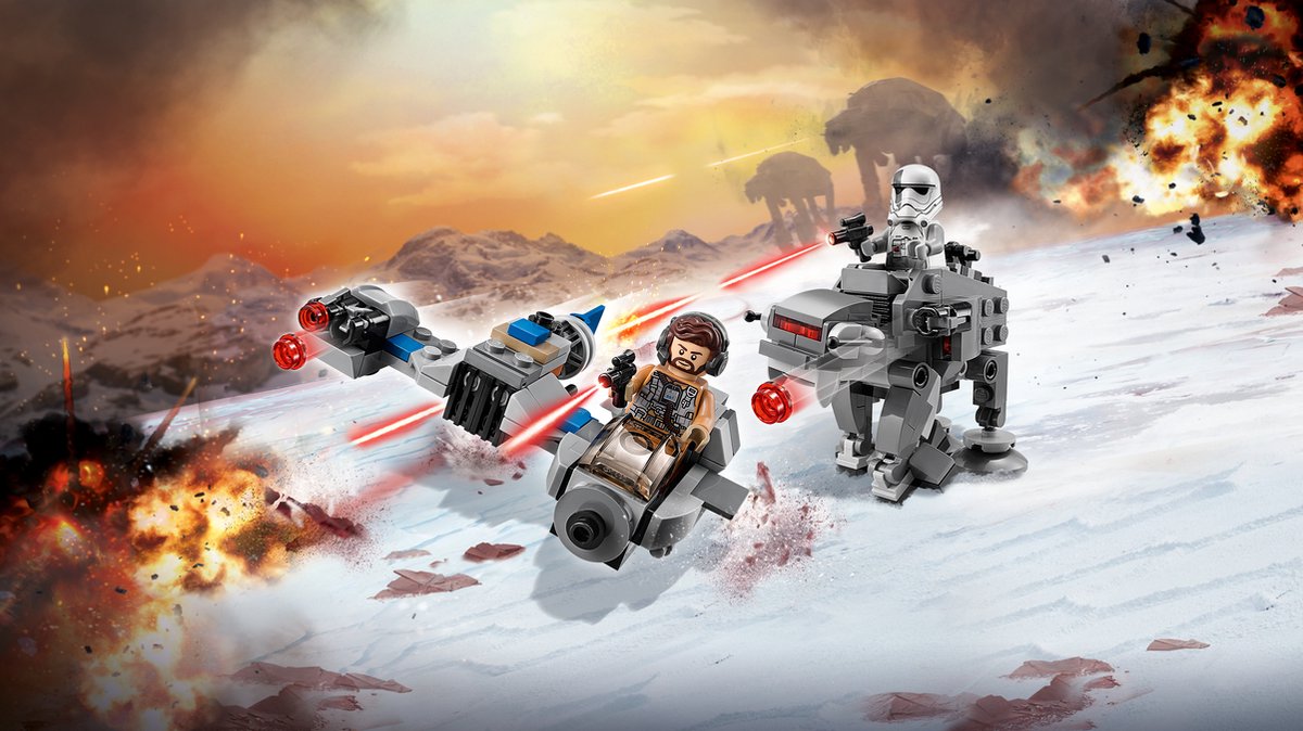 LEGO Star Wars Ski Speeder vs. First Order Walker Microfighters - 75195
