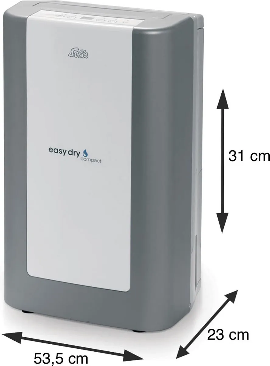 Solis Easy Dry Compact 708 Luchtontvochtiger - 375W - 2.8L Grijs/Wit