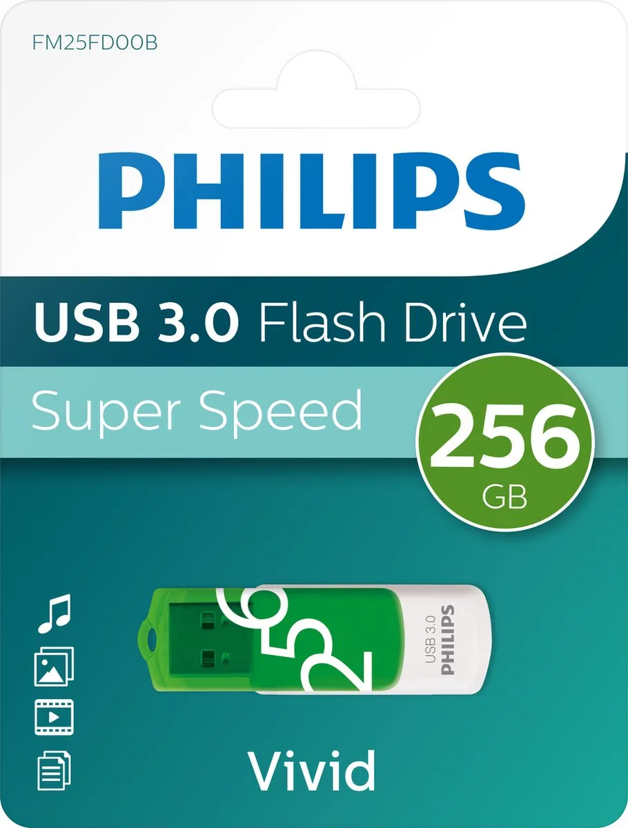 Philips USB Stick 3.0 FM25FD00B - 256GB - Groen - afbeelding 6 van 6