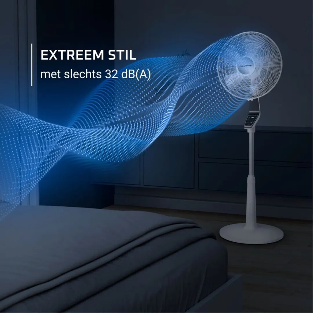Rowenta Turbo Silence Extreme VU5690 Statiefventilator - 16 Snelheden - Zilver