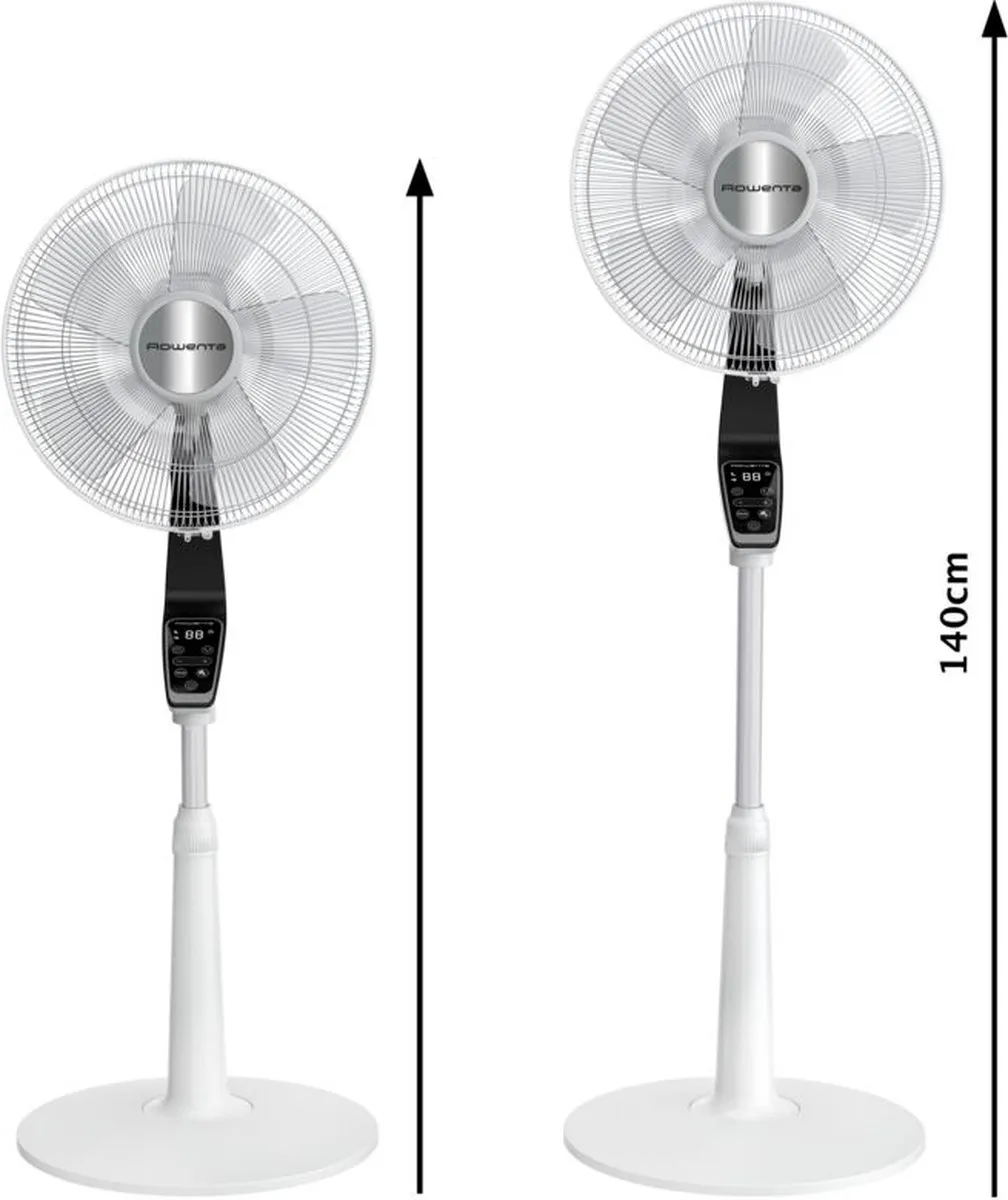 Rowenta Turbo Silence Extreme VU5690 Statiefventilator - 16 Snelheden - Zilver