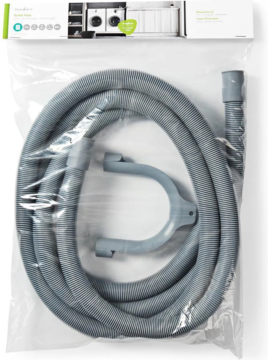 Nedis Afvoerslang 21mm/19mm 3m - Grijs