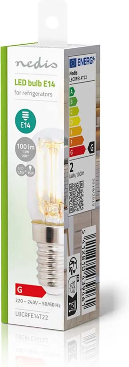 Nedis Koelkastlamp LBCRFE14T22 LED 1.5W - 1800K