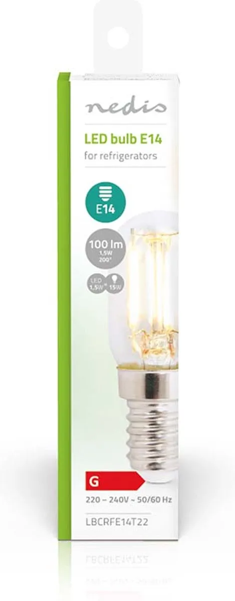 Nedis Koelkastlamp LBCRFE14T22 LED 1.5W - 1800K