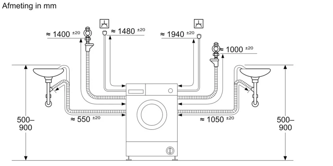 Siemens iQ500 WK14D490EU Inbouw Was-Droogcombinatie 8/5kg - Wit - afbeelding 6 van 6