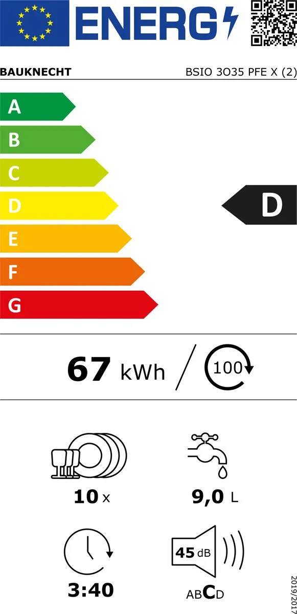 Bauknecht BSIO 3O35 PFE X Inbouw Vaatwasser 10 Couverts - afbeelding 3 van 6