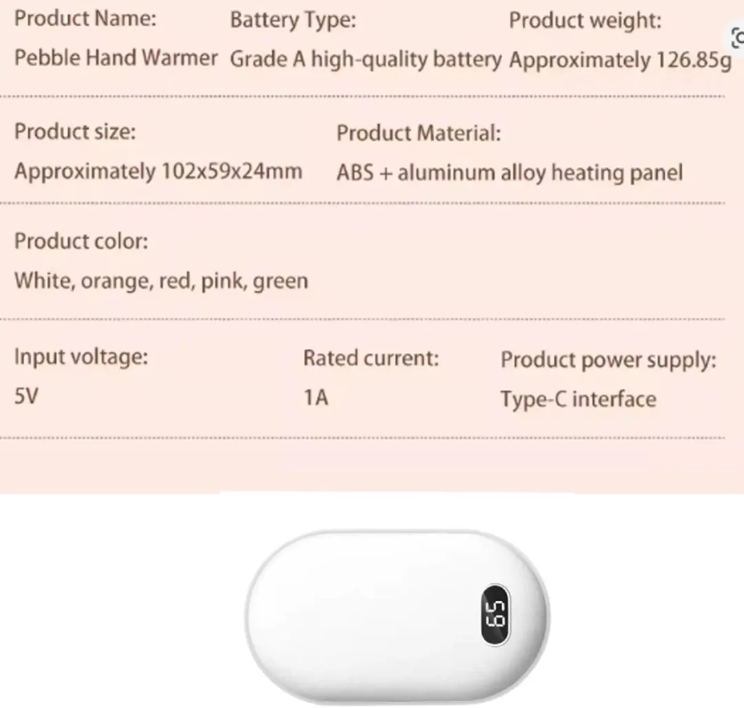 RedParrot Pocket Powerbank Handwarmer 50.000mAh - Wit