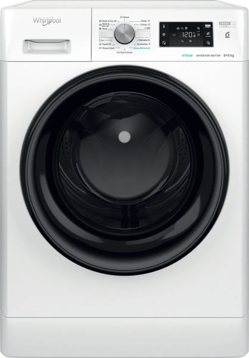 Whirlpool FFWDB 864349 BV EE Was-droogcombinatie 8/6kg