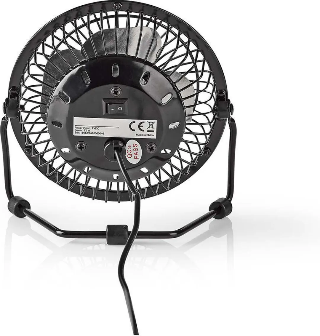 Nedis FNDK1BK10 Tafelventilator 10cm - USB - Zwart - afbeelding 6 van 6