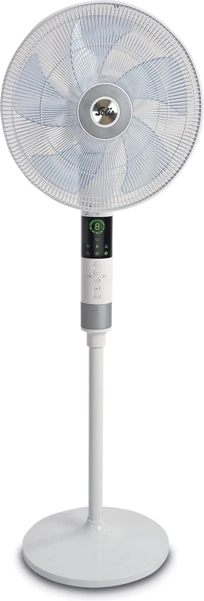 Solis Breeze 360° Statiefventilator 7582 - Ventilator Staand Met Afstandsbediening - Timerfunctie - 140 cm Hoog - Wit