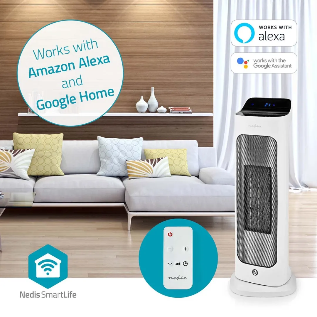 Nedis SmartLife HTFA20WTW Keramische Kachel 2000W - Wit - afbeelding 6 van 6