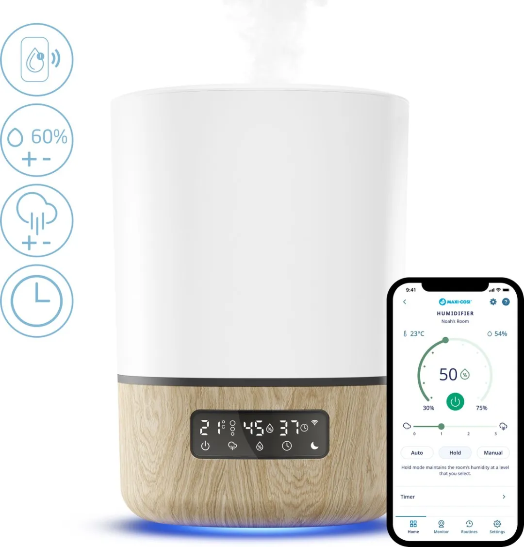 Maxi-Cosi Connected Home Breathe Luchtbevochtiger 3.8L - Wit