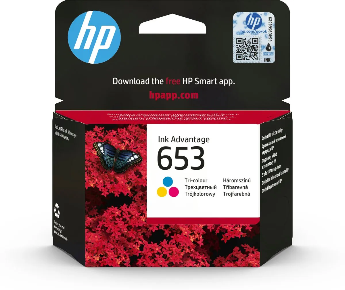 HP 653 Originele Inktcartridge CMY