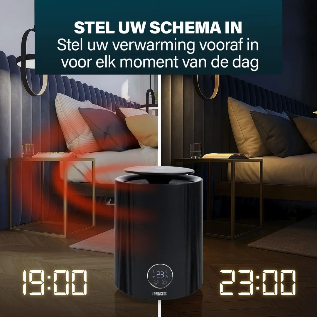 Princess 01.348360.01.001 Keramische Smart Kachel - 2000W - Zwart