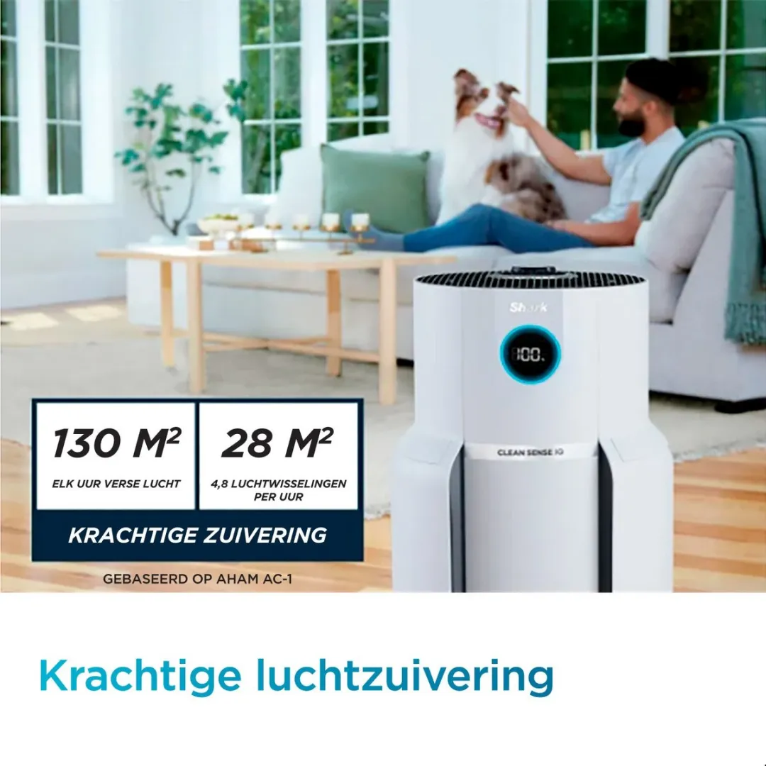 Shark NeverChange5 HP300EU Luchtreiniger - 130 m² - Wit - afbeelding 6 van 6
