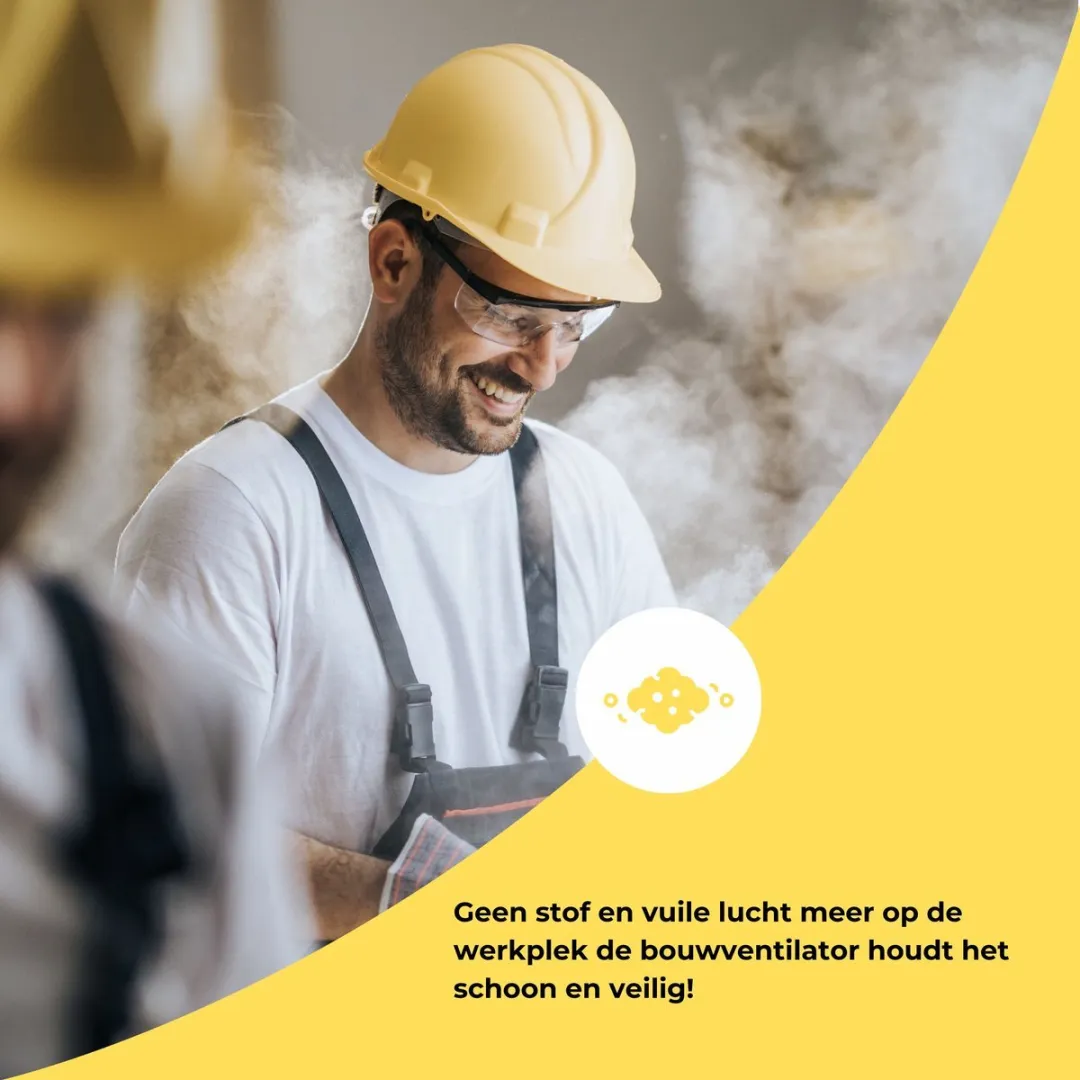 TETRA TEF 221 Bouwventilator 50W - Ø20cm Geel