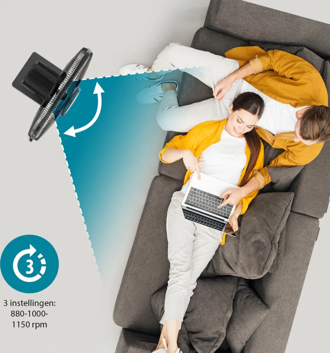 Tristar VE-5884 Mistventilator 40cm - Oscillerend - Zwart