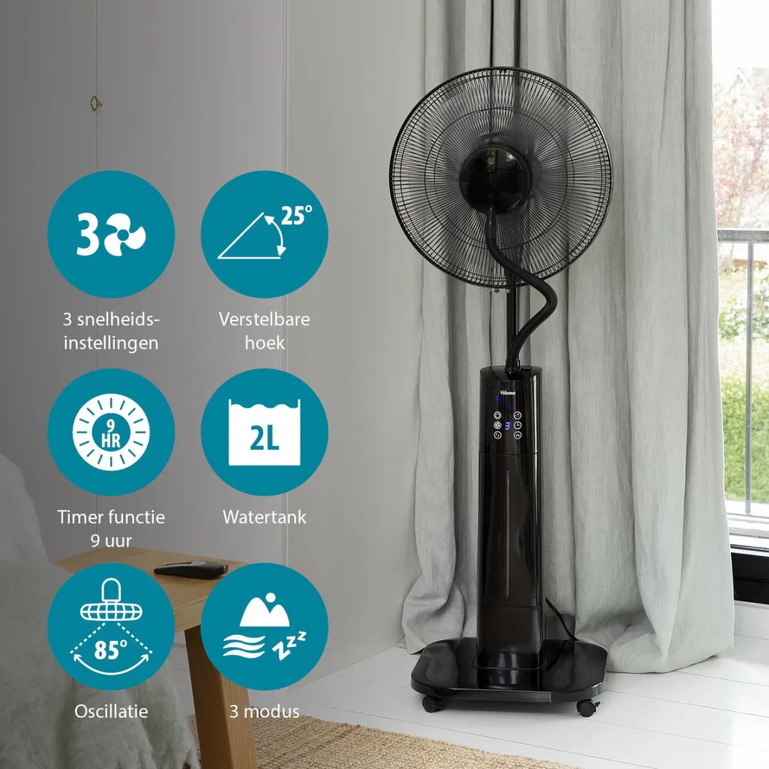 Tristar VE-5884 Mistventilator 40cm - Oscillerend - Zwart