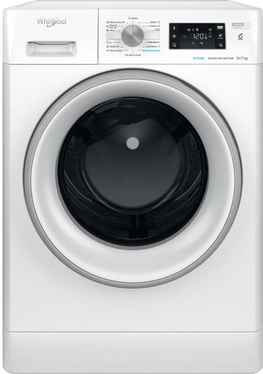 Whirlpool FFWDB 976258 SV EE Wasdroger 7kg 1551 RPM - Wit