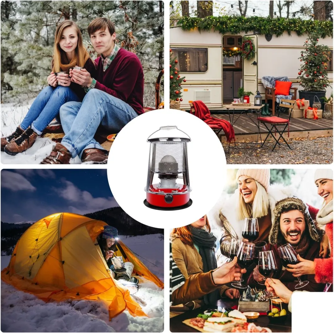 Perel TC84100N Draagbare Petroleumkachel 2600W - Rood