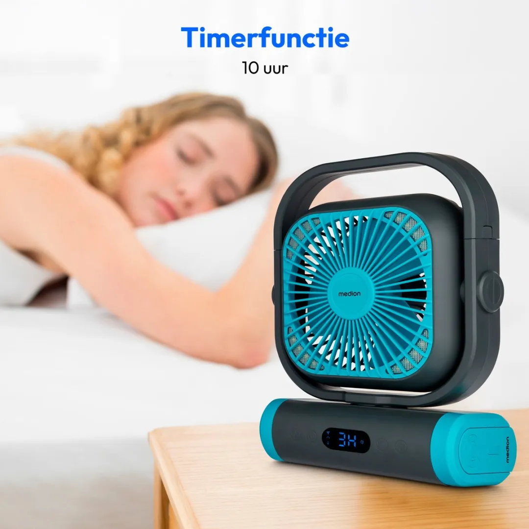 Medion MD12065 Ventilator - Blauw - 3 standen - afbeelding 6 van 6