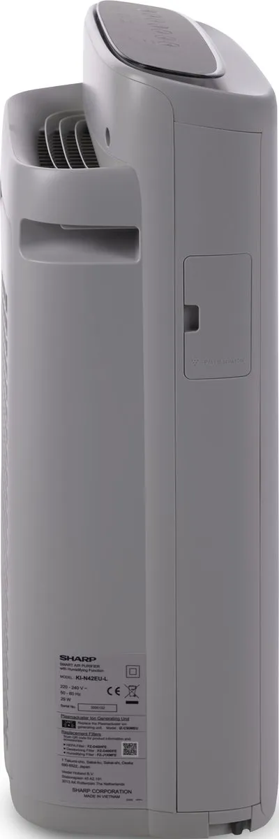 Sharp KIN42EUL Luchtreiniger Bevochtiger 28m² - Lichtgrijs - afbeelding 2 van 6