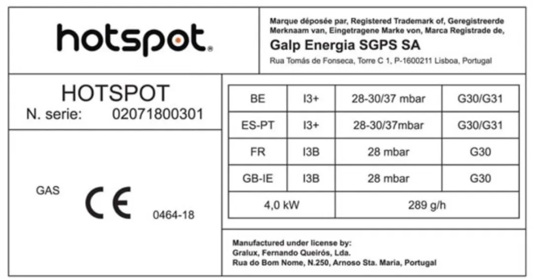Perel HotSpot FT93-N Gaskachel 4000W - 3 standen - Zwart