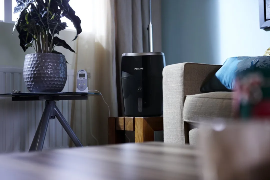 Philips HU4813/10 Luchtbevochtiger 2L - Zwart/Zilver - afbeelding 6 van 6