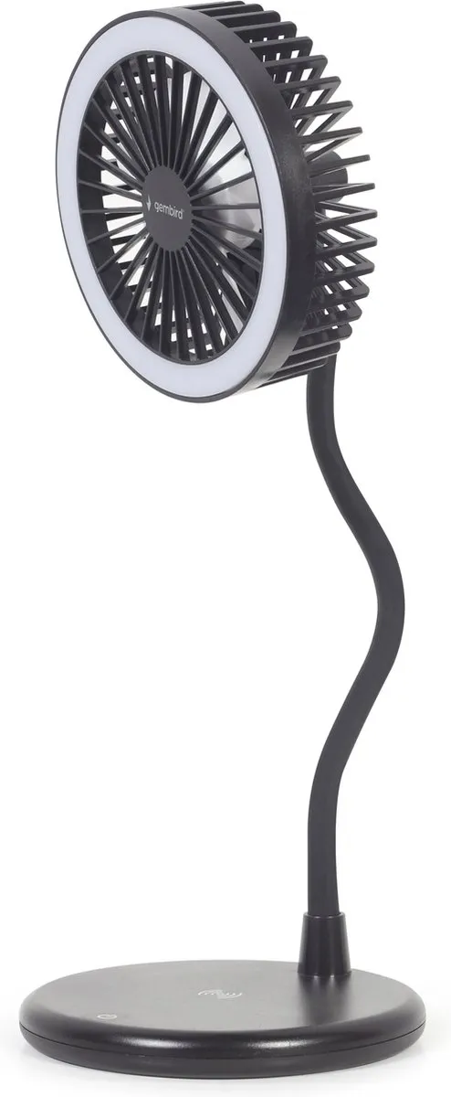 Gembird TA-WPC10-LEDFAN-01 3-in-1 Ventilator - 15.3W - 3 standen - Zwart