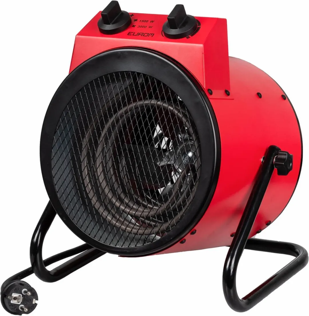 Eurom EK3000 Round Werkplaatskachel 3000W - Rood
