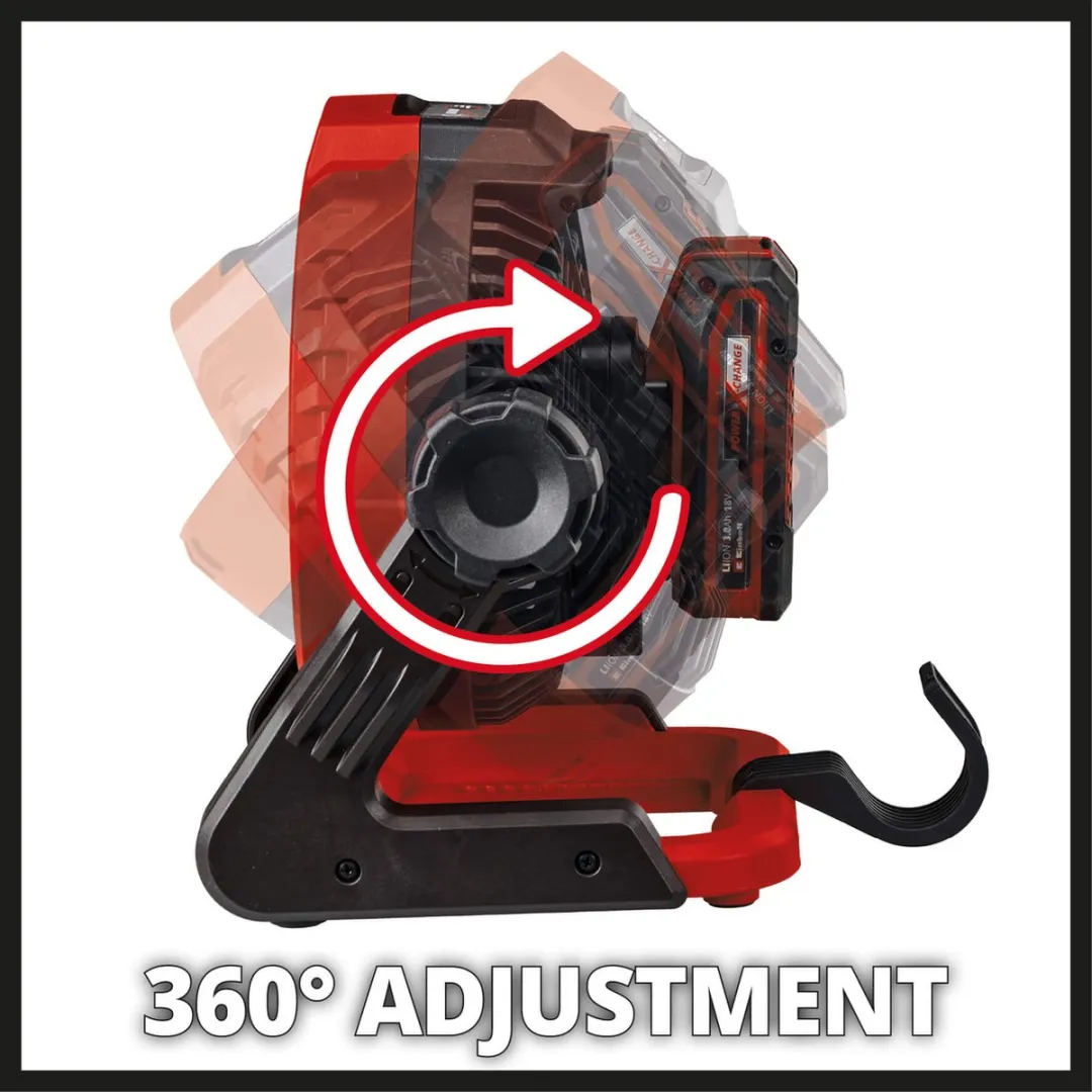 Einhell Accu Ventilator GE-CF 18/2200 Li Solo 18V - 3 Snelheden - Rood - afbeelding 3 van 6