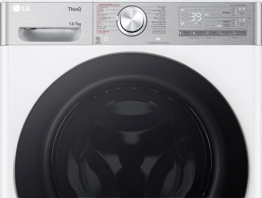 LG F4DR9537S2W Wasdroogcombinatie 13/7kg - Wit