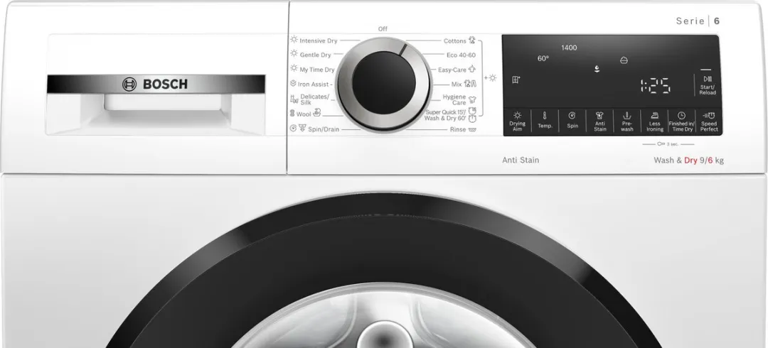 Bosch Serie 6 WNG24401BY Was-droogcombinatie 9/6kg - 1400rpm - Wit
