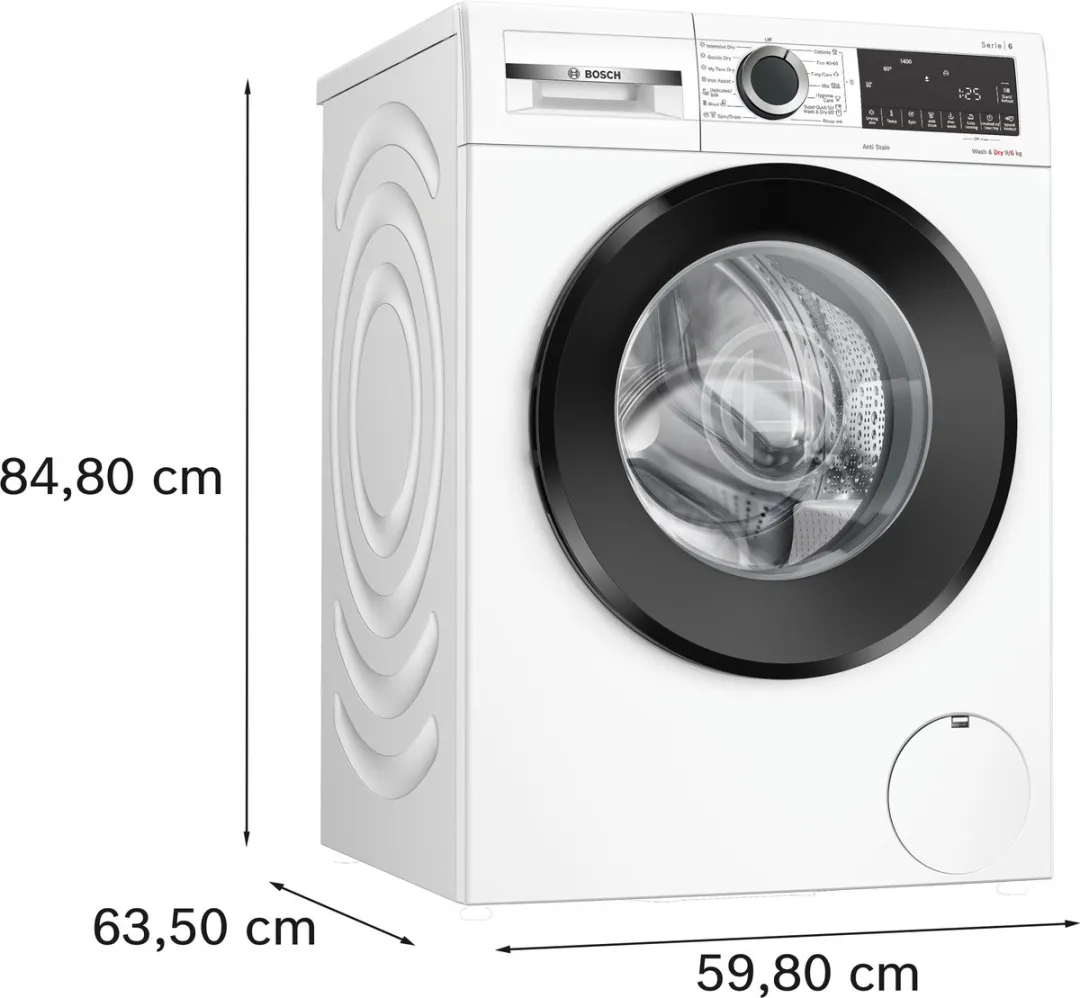 Bosch Serie 6 WNG24401BY Was-droogcombinatie 9/6kg - 1400rpm - Wit
