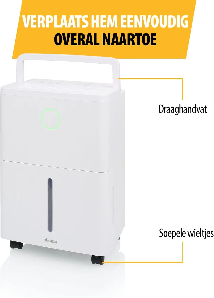 Tristar DH-5396 Luchtontvochtiger 150W - 3,7L Reservoir - Wit