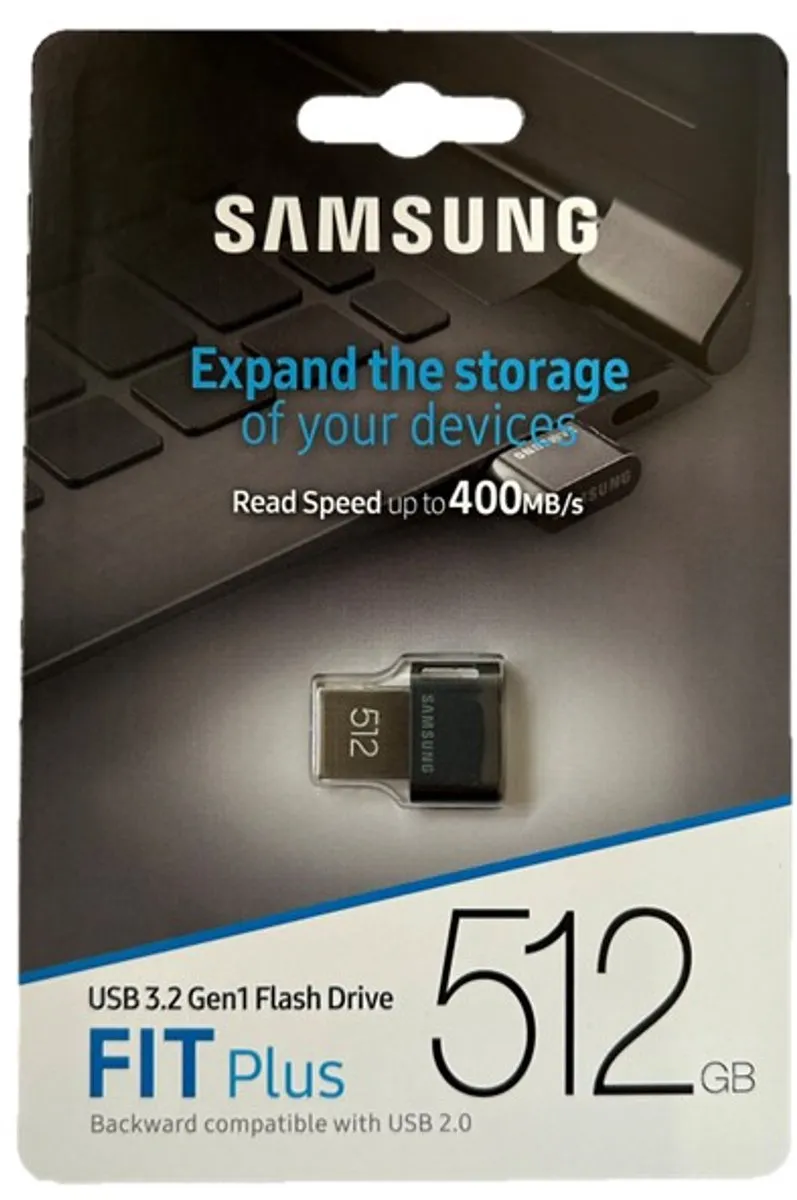 Samsung Fit Plus MUF-512AB/APC USB Stick 512GB - Zilver/Zwart
