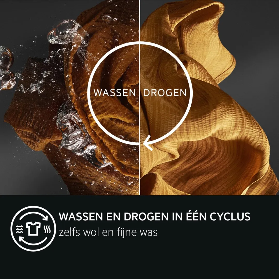 AEG LWR76144 Wasdroogcombinatie 11/7kg - Condensatie - Wit/Zwart