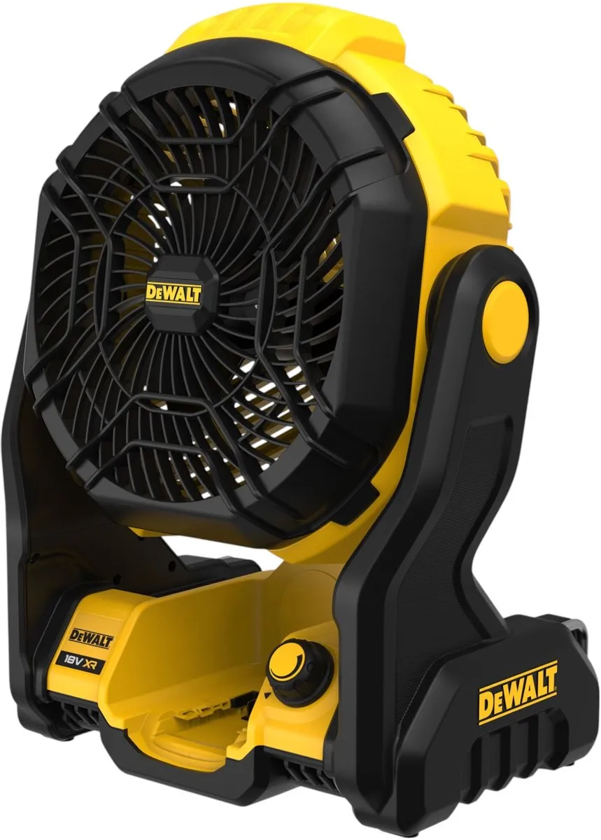 DeWALT DCE512N Accu Ventilator 18V - 17,6 cm - Geel/Zwart