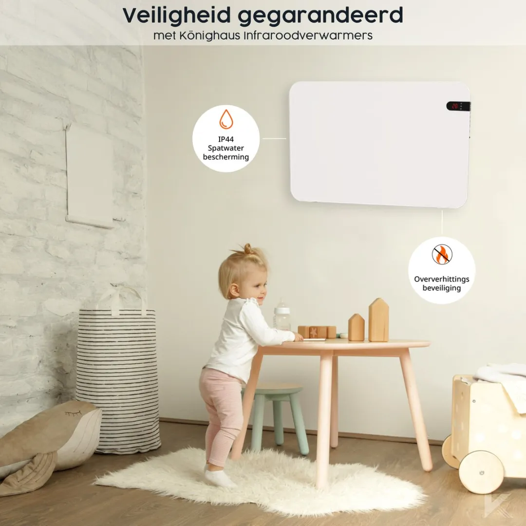 Könighaus Smart Dual 4063724080501 Infraroodverwarming 450W - wit met display