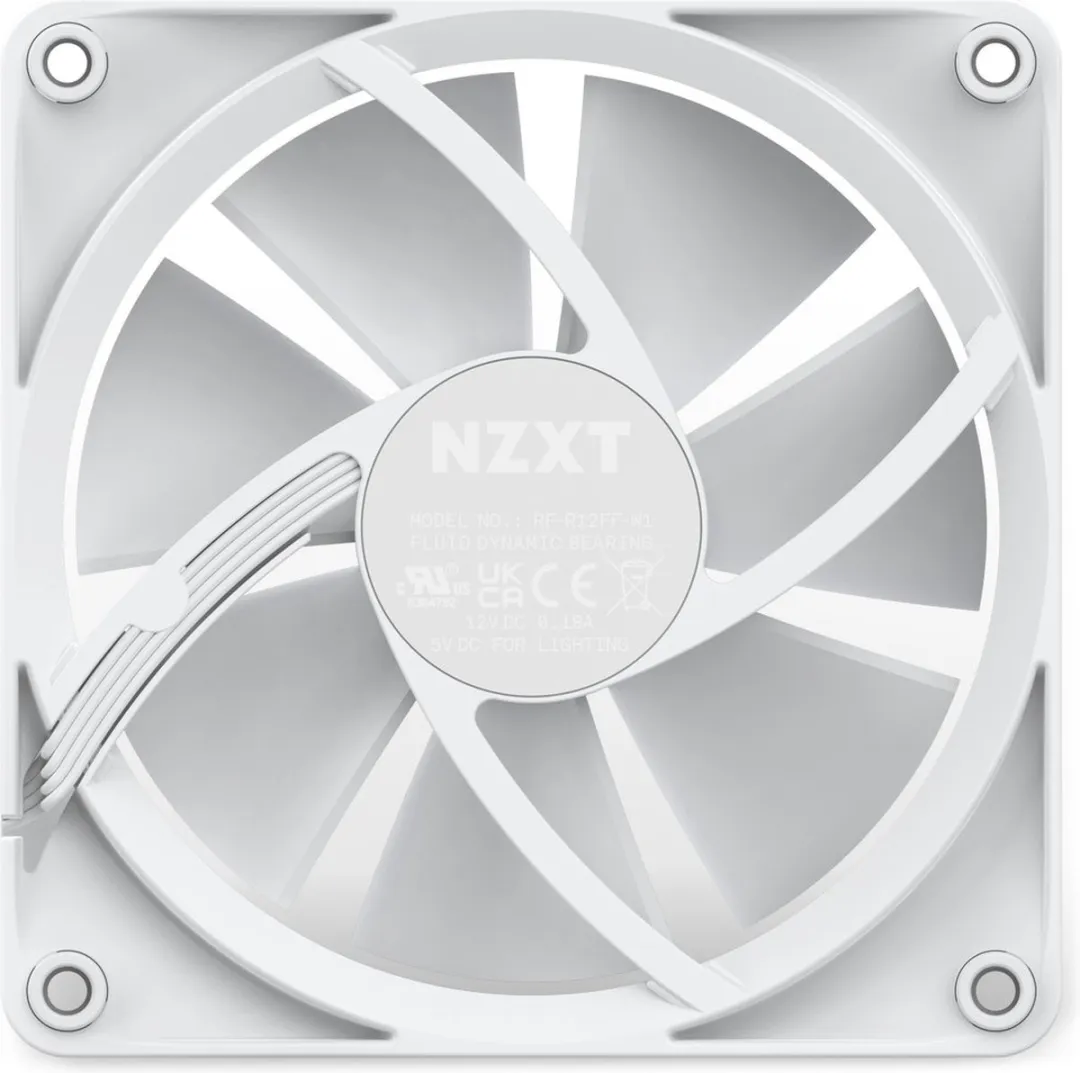 NZXT F120RGB Ventilator 120mm RGB - Wit
