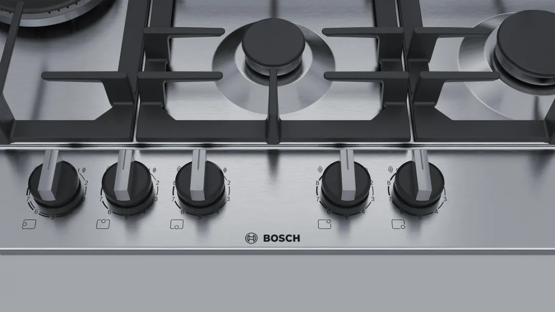 Bosch Serie 6 PCS7A5C90N Gaskookplaat 60cm - 5 Zones - Roestvrijstaal - afbeelding 3 van 6