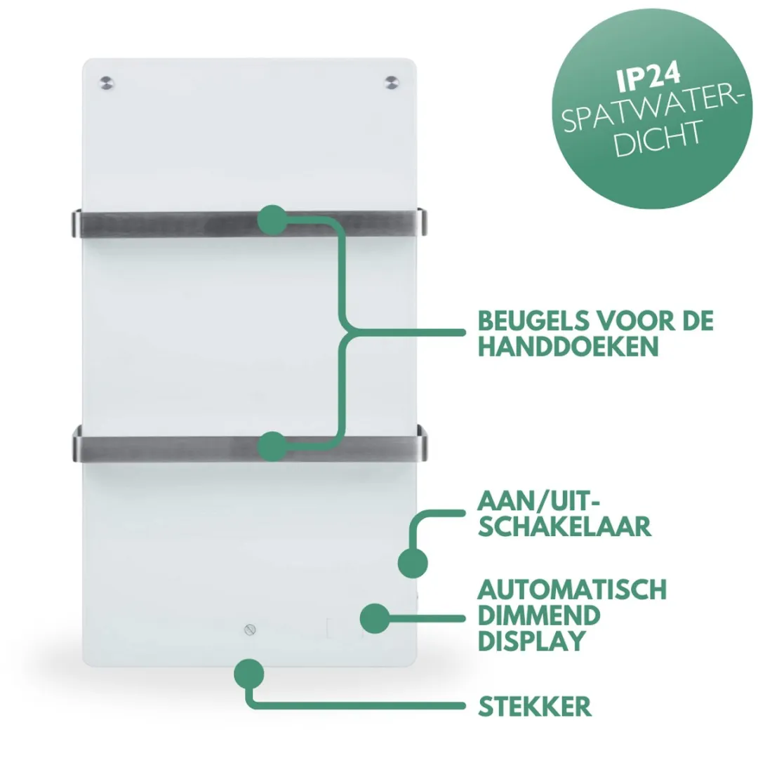 Eurom Sani 400 WiFi Badkamerkachel 400W - Wit